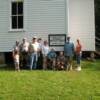 This was taken in front of the Missionary Baptist Church on June 14 as we were picking up the flowers from the graves.
 
Samantha Varnell (Judy Johns' granddaughter), Janet and Mark Snyder, David Ledbetter, Dave Post, Carol Hopfe, Ruth Caughron Davis, Judy Johns, Bob Hopfe, and Paulette Ledbetter.  